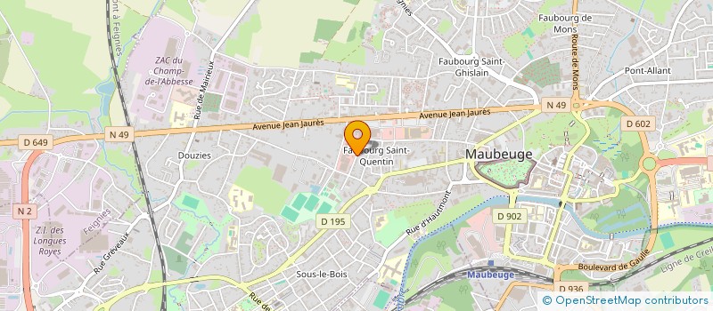 localisation de l'entreprise 522 328 822   MAUBEUGE