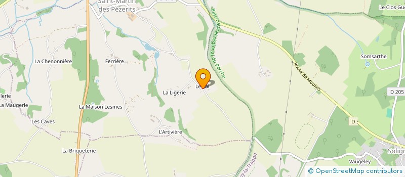 localisation de l'entreprise 522 566 876 à LA CHAPELLE-MONTLIGEON