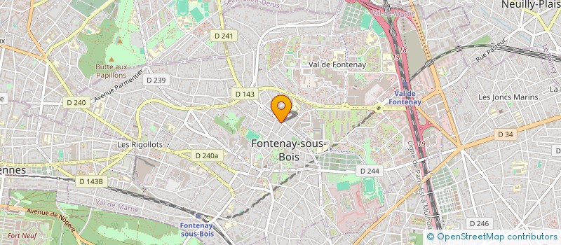 localisation de l'entreprise 522 870 575 à FONTENAY-SOUS-BOIS