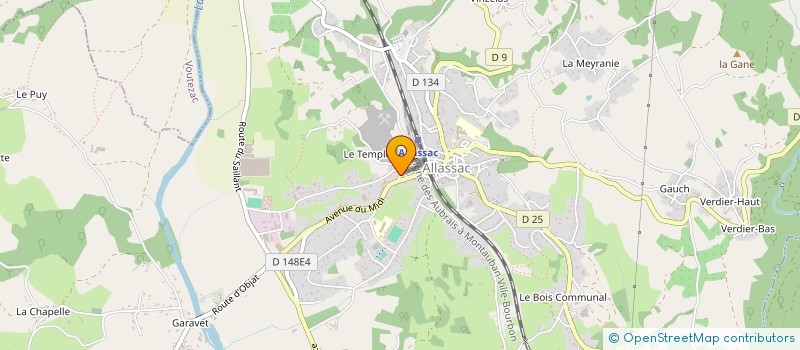 localisation de l'entreprise 522 950 609 à ALLASSAC