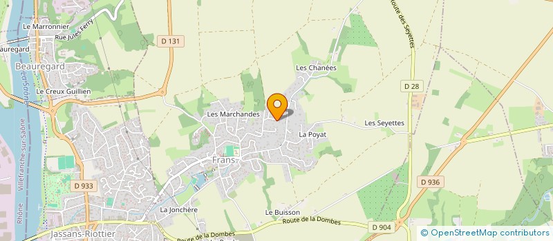 localisation de l'entreprise 522 975 390 à FRANS