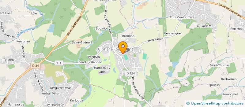 localisation de l'entreprise 523 007 797   CLOHARS-FOUESNANT