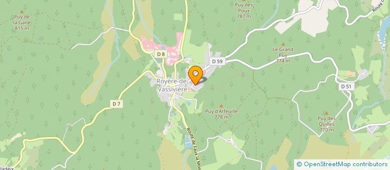 localisation de l'entreprise 523 616 969   ROYERE-DE-VASSIVIERE