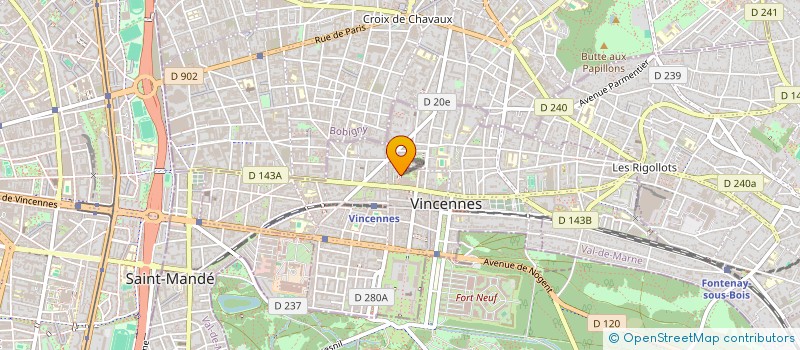 localisation de l'entreprise 523 729 374 à VINCENNES