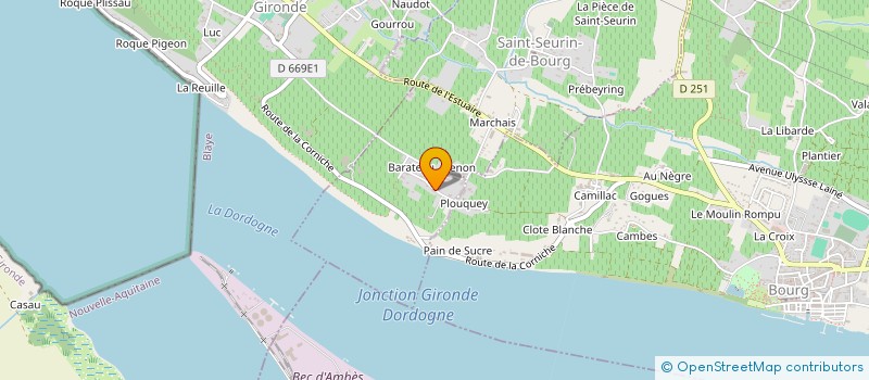 localisation de l'entreprise 523 826 436   SAINT-SEURIN-DE-BOURG