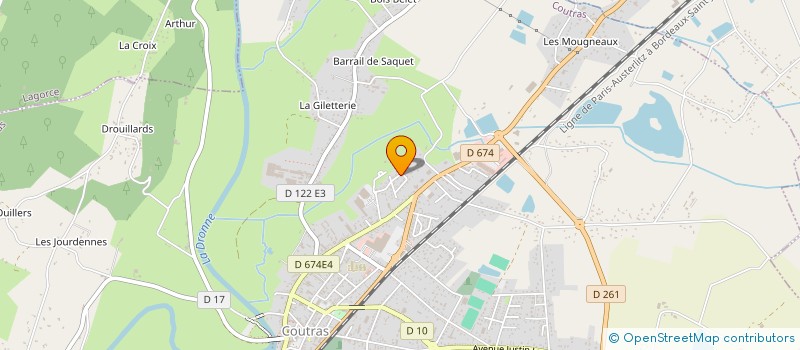 localisation de l'entreprise 523 832 608   COUTRAS