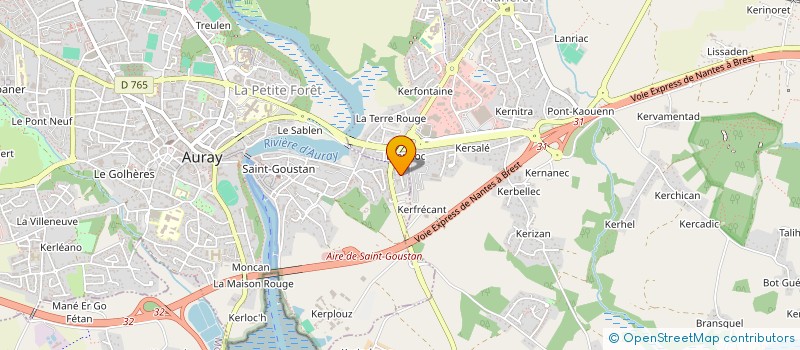 localisation de l'entreprise 523 870 640  à AURAY