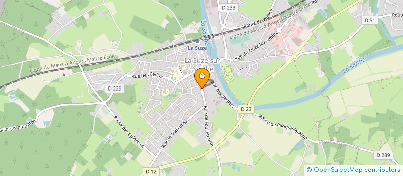 localisation de l'entreprise 523 920 759   LA SUZE-SUR-SARTHE