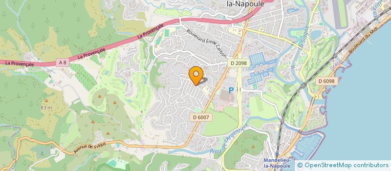 localisation de l'entreprise 527 488 779 à MANDELIEU-LA-NAPOULE