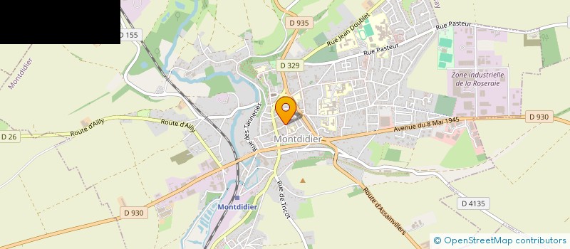 localisation de l'entreprise 527 574 354 à MONTDIDIER