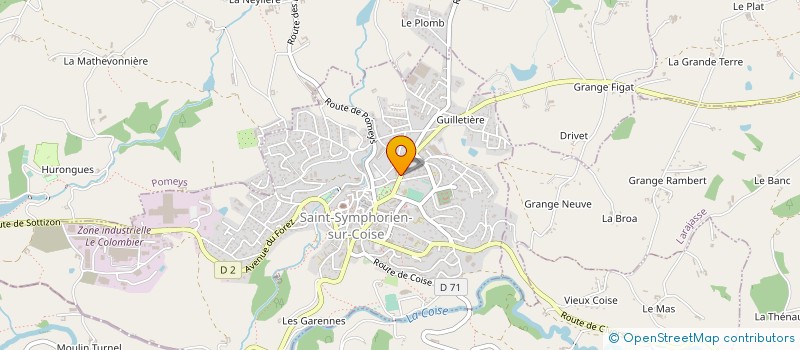 localisation de l'entreprise 527 684 310   SAINT-SYMPHORIEN-SUR-COISE