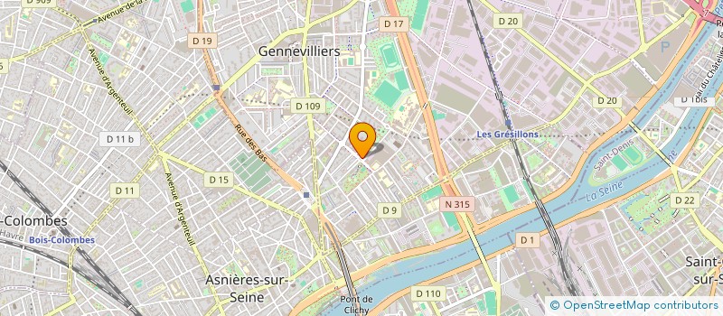 localisation de l'entreprise 527 755 409 à COLOMBES