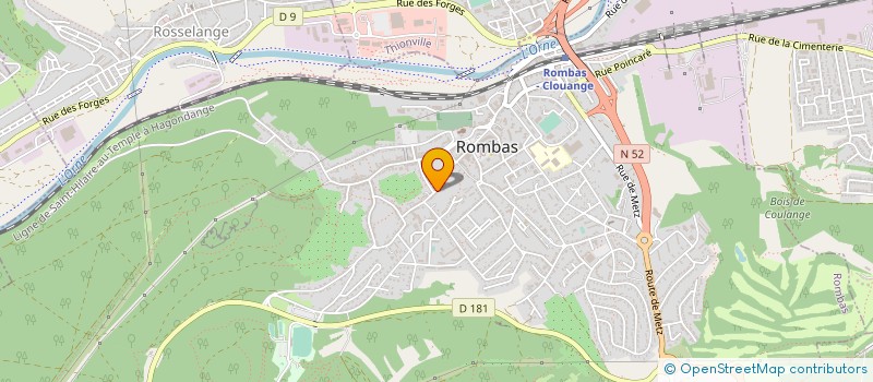 localisation de l'entreprise 528 750 573 à ROMBAS