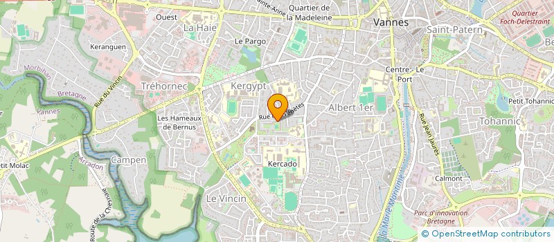 localisation de l'entreprise 529 587 727  à VANNES