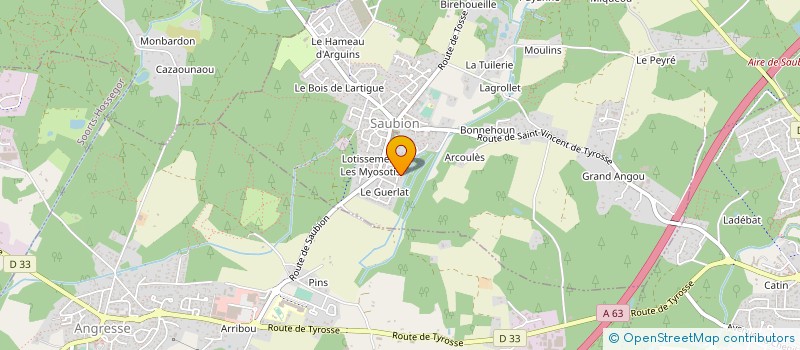 localisation de l'entreprise 529 703 886   SAUBION