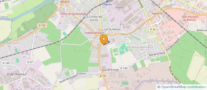 localisation de l'entreprise 529 896 771  à COGNAC