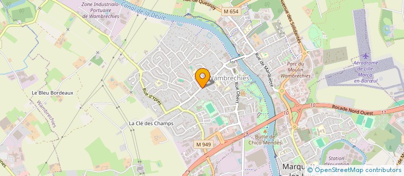 localisation de l'entreprise 53 RUE DU GENERAL LECLERC  WAMBRECHIES