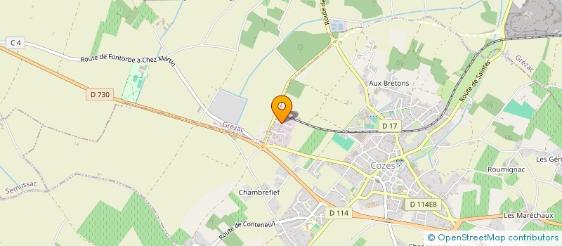 localisation de l'entreprise 530 642 438   CHANIERS