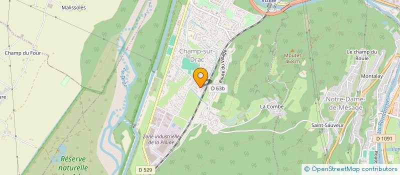 localisation de l'entreprise 530 714 013   CHAMP-SUR-DRAC