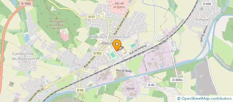 localisation de l'entreprise 532 694 593   RIBECOURT-DRESLINCOURT