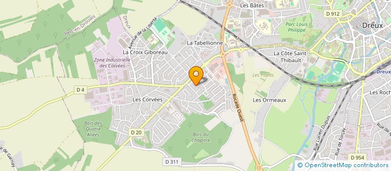 localisation de l'entreprise 532 852 779 à DREUX