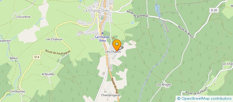 localisation de l'entreprise 533 498 168 à LA CHAISE-DIEU