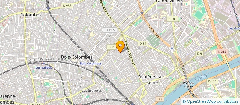localisation de l'entreprise 535 385 025 à ASNIERES-SUR-SEINE