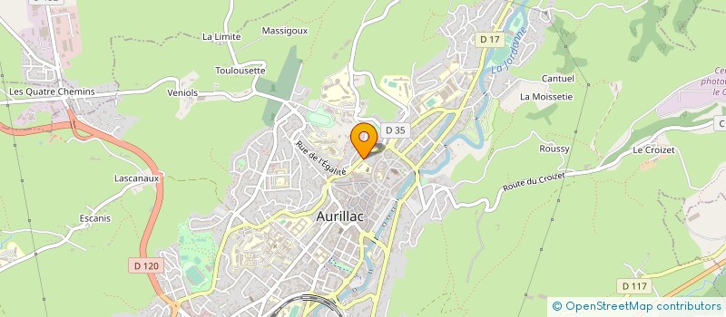 localisation de l'entreprise 537 666 430 à AURILLAC