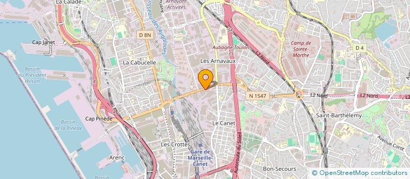 localisation de l'entreprise 54 BOULEVARD DU CAPITAINE GEZE  MARSEILLE