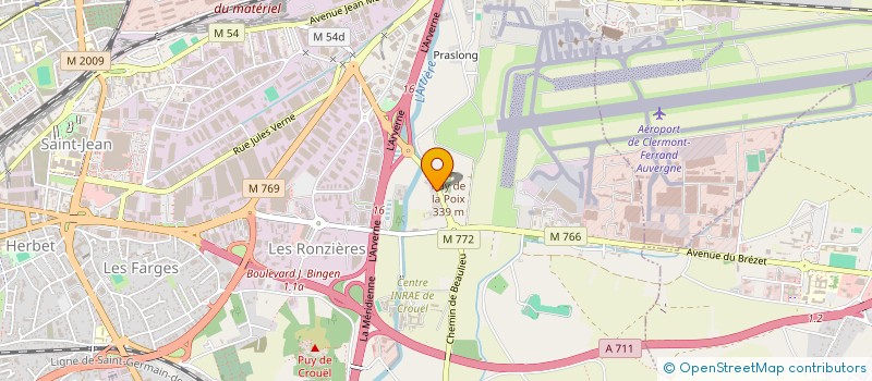 localisation de l'entreprise 54 RECLUS  CLERMONT-FERRAND