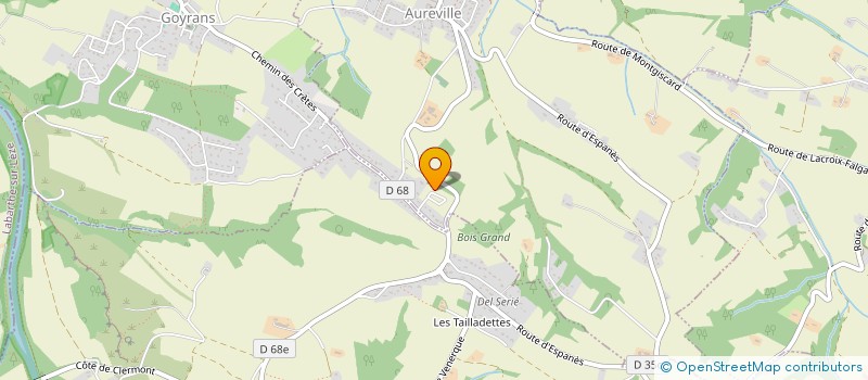 localisation de l'entreprise 55 (LV)  AUREVILLE