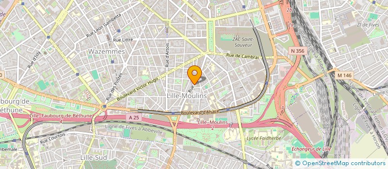 localisation de l'entreprise 555 à LILLE