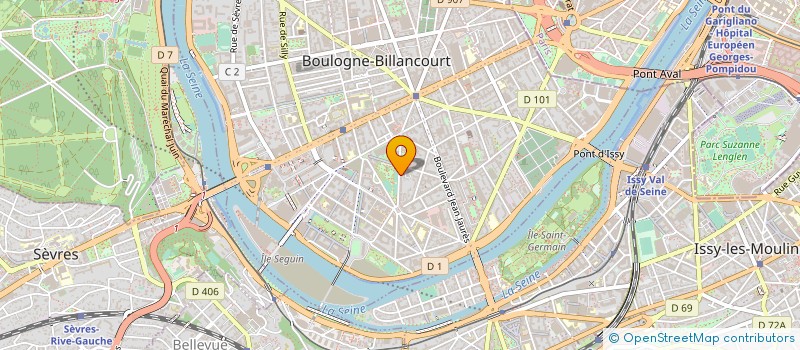localisation de l'entreprise 56-58-60 RUE DE MEUDON ET 29 RUE D'ISSY à BOULOGNE-BILLANCOURT