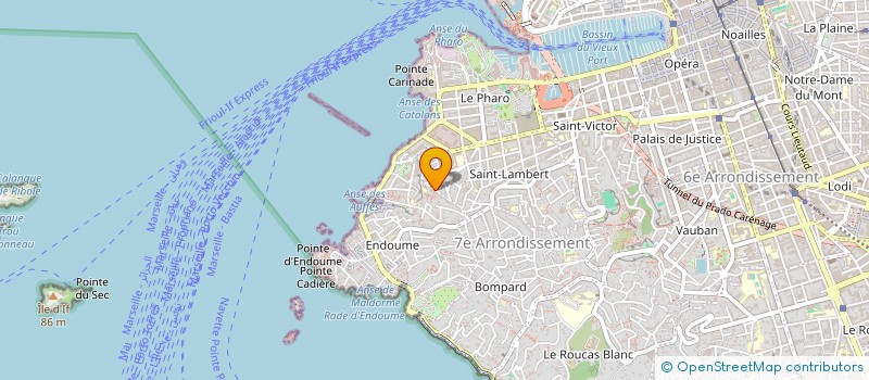 localisation de l'entreprise 57 A 61 R FR GUIDICELLI  MARSEILLE