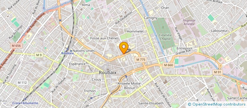 localisation de l'entreprise 59 PRODUCTIONS à ROUBAIX