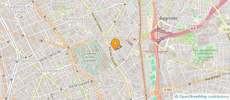 localisation de l'entreprise 59 VICTOR HUGO  PARIS 20