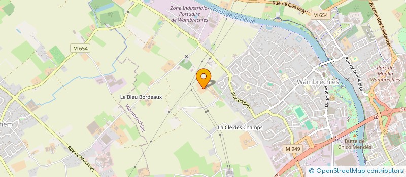 localisation de l'entreprise 5D ENVIRONNEMENT  WAMBRECHIES