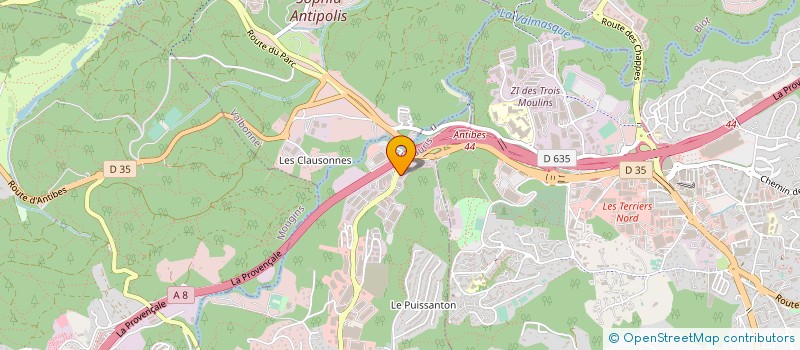 localisation de l'entreprise 5IS  VALLAURIS