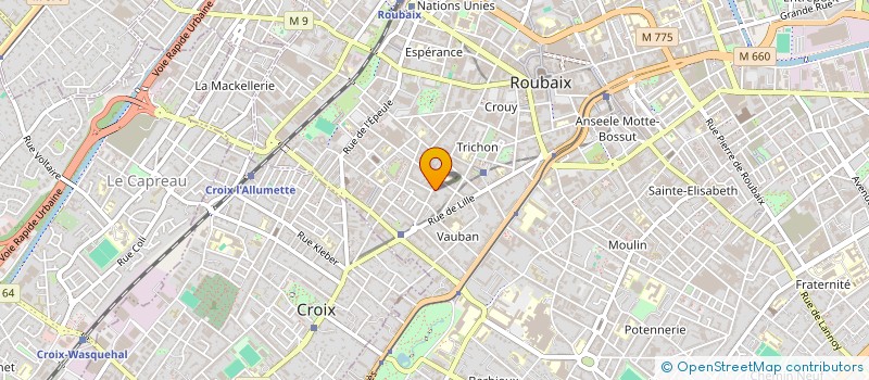 localisation de l'entreprise 5L  ROUBAIX