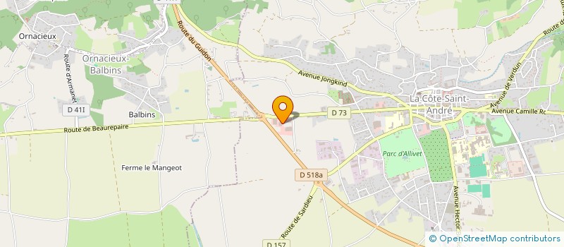 localisation de l'entreprise 5LAP  LA COTE-SAINT-ANDRE