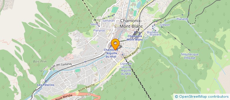 localisation de l'entreprise 5MONKEYS  CHAMONIX-MONT-BLANC