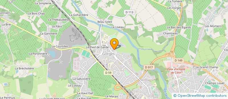 localisation de l'entreprise 6 ALLEE DU BELVEDERE  GORGES