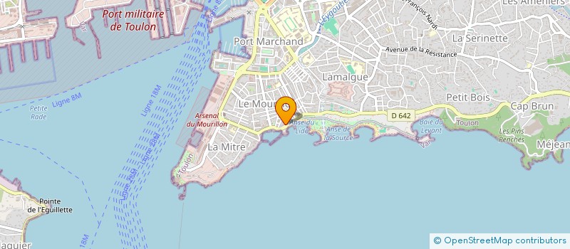 localisation de l'entreprise 6 P O REGIE  TOULON