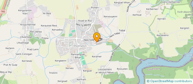 localisation de l'entreprise 6 QUAI ST LAURENT  PLOMELIN