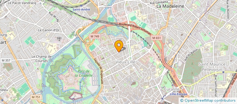 localisation de l'entreprise 6 RUE DE L'HOPITAL MILITAIRE à LILLE