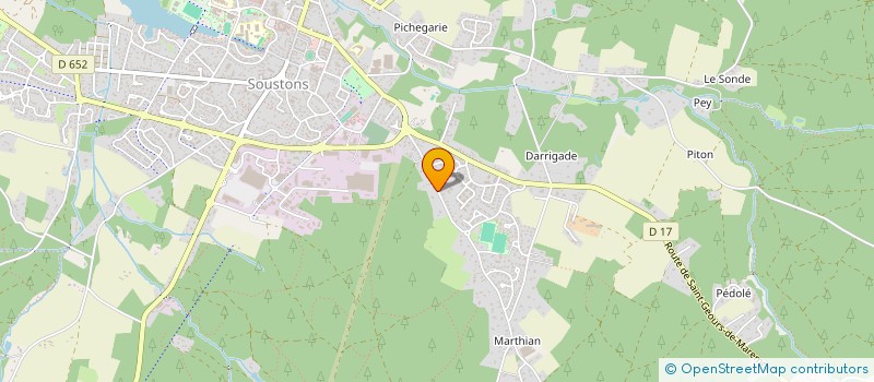 localisation de l'entreprise 6 RUE JULES LABAT  SOUSTONS