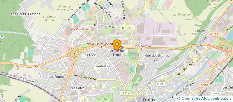 localisation de l'entreprise 60 RUE DE LA FAISANDERIE à DREUX
