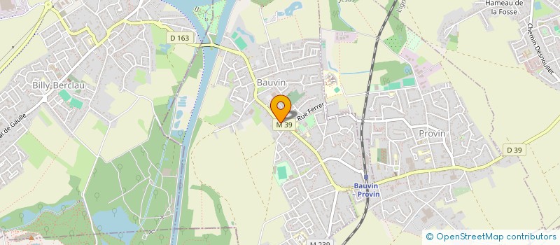 localisation de l'entreprise 64 RUE JEAN JAURES  BAUVIN