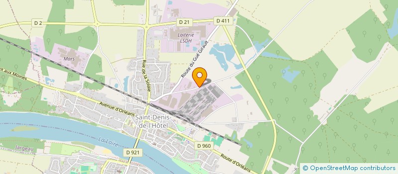 localisation de l'entreprise 65 RUE DE L'INDUSTRIE - SDH  SAINT-DENIS-DE-L'HOTEL