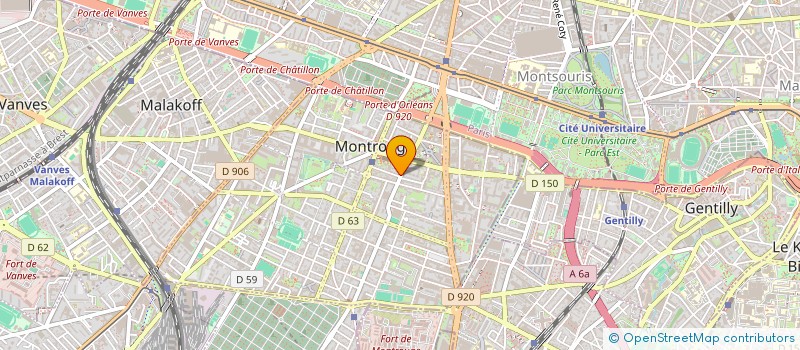 localisation de l'entreprise 66 GINOUX  MONTROUGE